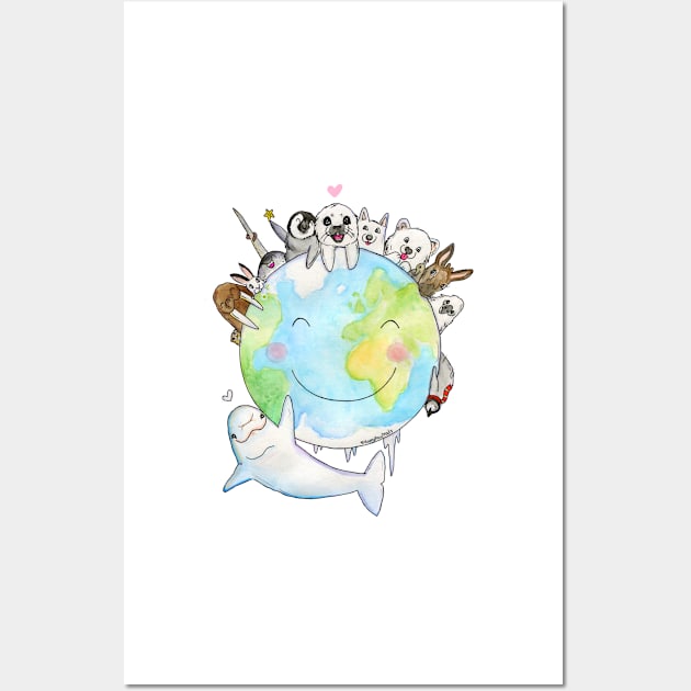 Happy Polar Planet Wall Art by HappyPawtraits